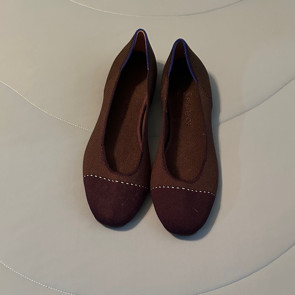 Rothy's Brown and Blue Flats